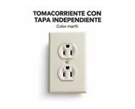 TOMA CORRIENTE AMARILLO TAPA INDEPENDIENTE