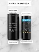 CAPACITOR ARRANQUE 100 UF 250V /150 UF 300V/ 140 UF 330V 250 UF 450 V/216-240 UF 330 V/300 UF 250 V/ 300 UF-400 450 V/ 200 UF 250 V