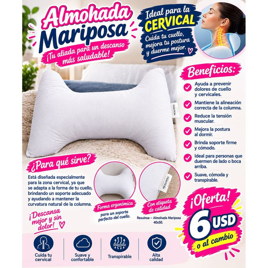 Almohada mariposa cervical