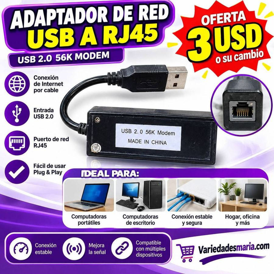 Adaptador USB a RJ45