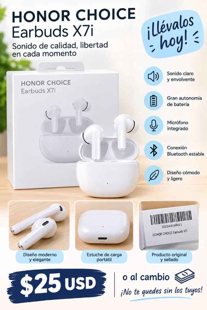 Audífonos Honor Choice Earbuds X7i