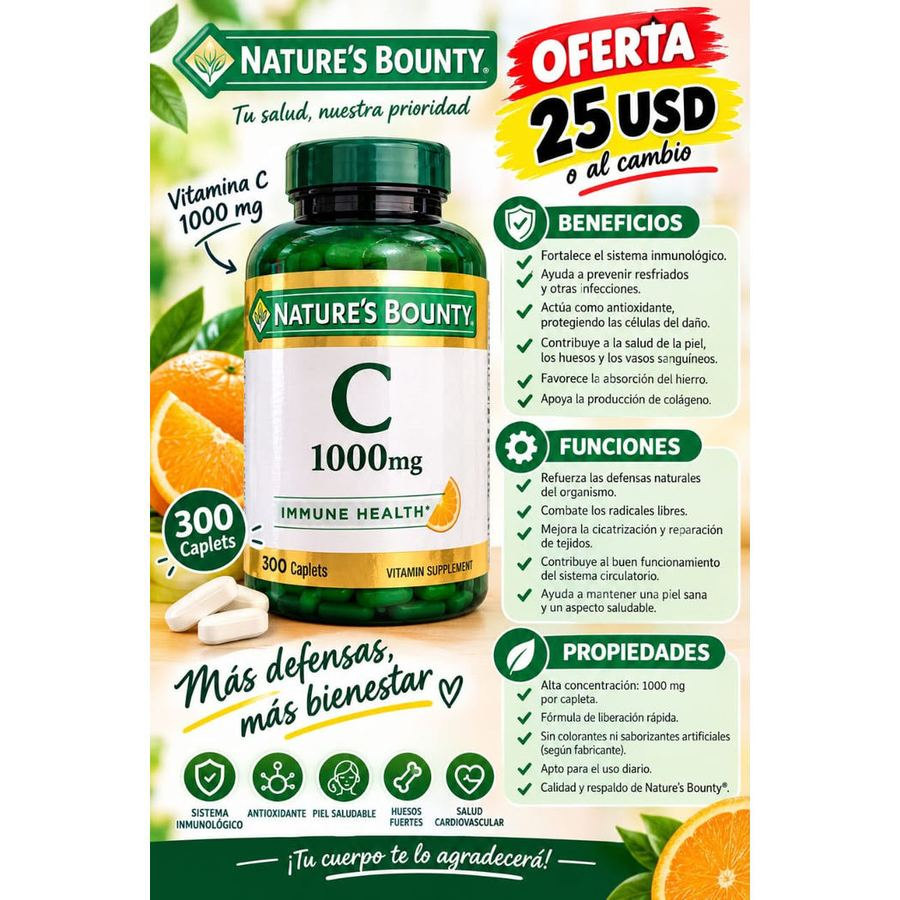 VITAMINA C — 300 cápsulas / 1000 mg