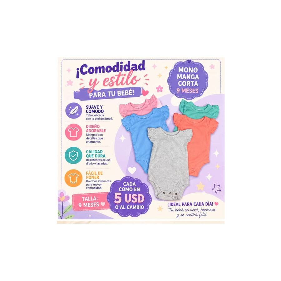 Mono manga corta 9 meses
