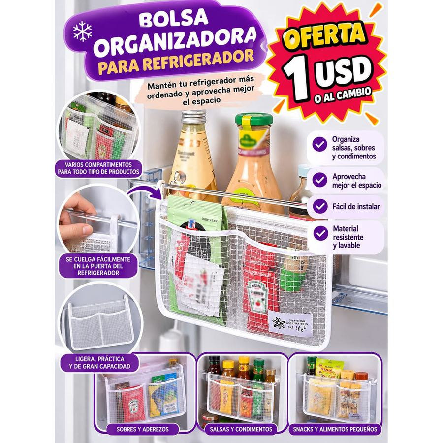 Bolsa organizadora para refrigerador