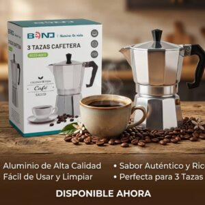 CAFETERA DE 3 TAZAS(no induccion)
