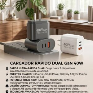 CARGADOR RAPIDO DUAL