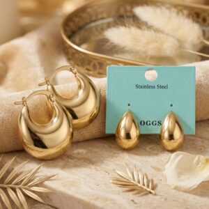 ARETES GRANDES ACERO INOXIDABLE