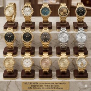 RELOJ ACERO INOXIDABLE CON PIEDRAS