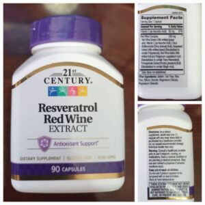 RESVERATROL RED WINE 60mg vitamina c y red wine complex 200 mg(90 tabletas)