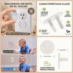 PROTECTOR DE TOMACORRIENTE PARA BEBÉS
