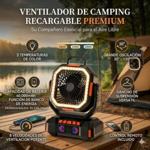 VENTILADOR RECARGABLE 40000 MAH
