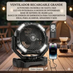 VENTILADOR RECARGABLE GRANDE 40000 MAH