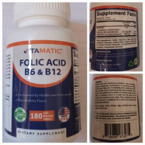 ACIDO FOLICO +B6 + B12 (180 tabletas)