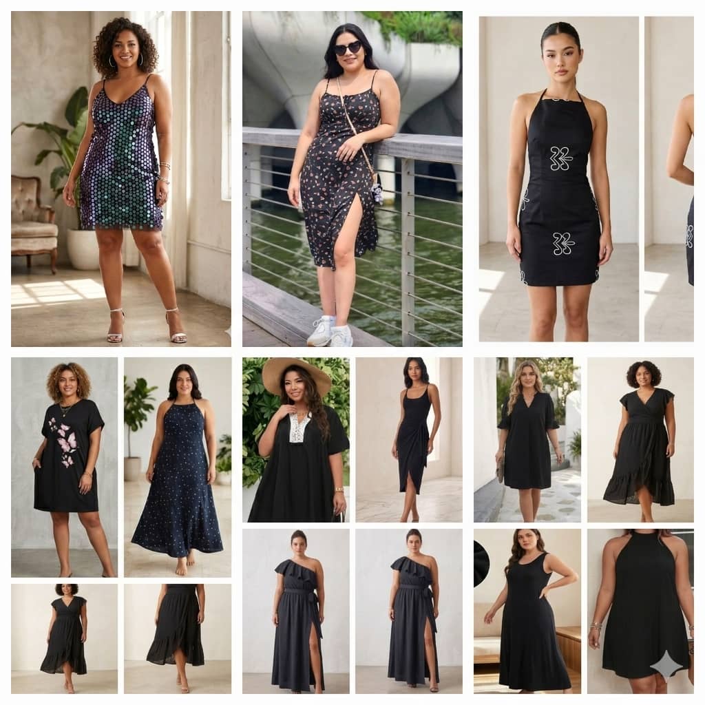 Vestido Negro Casual con Bolsillos - Imagen 2
