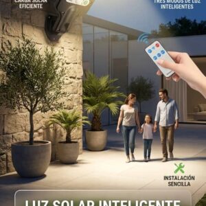 LAMPARA EXTERIOR MEDIANA(solar con control remoto)