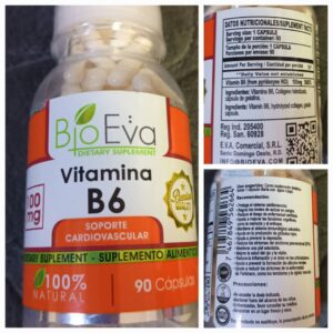 VITAMINA B6 (90 tabletas) soporte cardiovascular